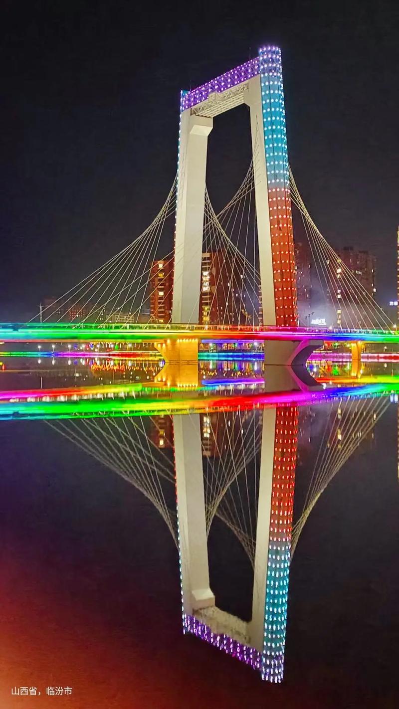 夜景的璀璨灯光