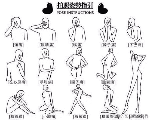 拍照姿势动作大全简图女