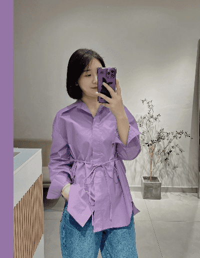紫色背景穿什么衣服拍照好看